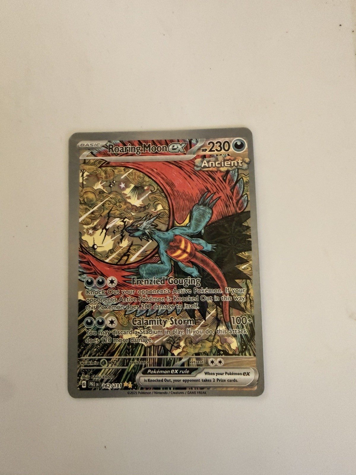 Pokemon Prismatic Evolutions Roaring Moon EX Special Illustration Card 162/131 Pokemon Prismatic Evolutions Roaring Moon EX Special Illustration Card 162/131
