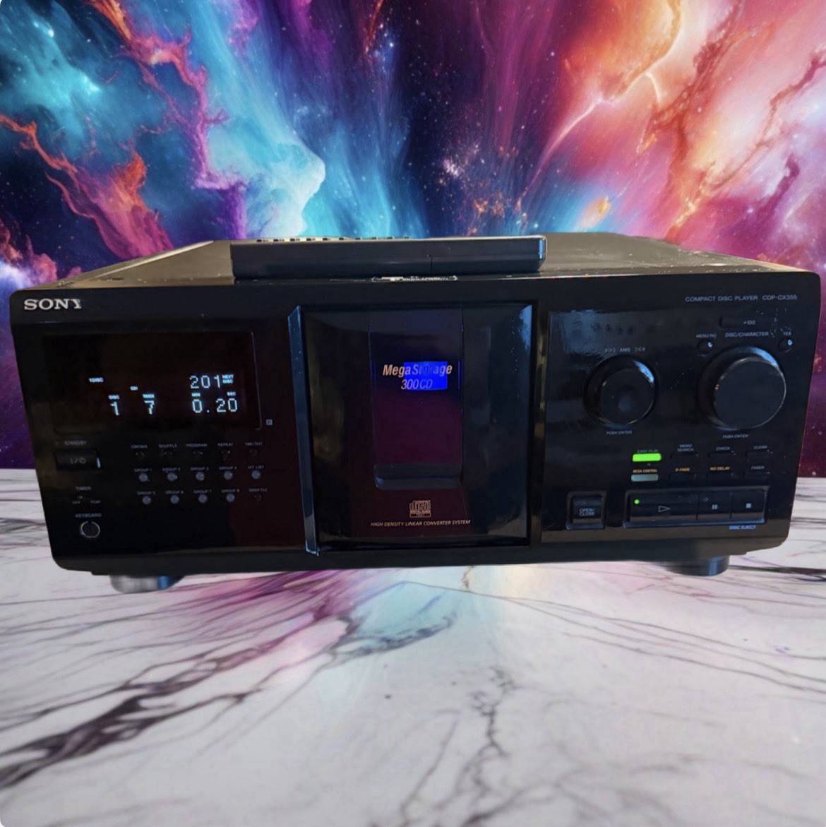 Sony CDP-CX355 300 Disc CD Player Changer - Belts Replaced, Serviced, + Cleaned