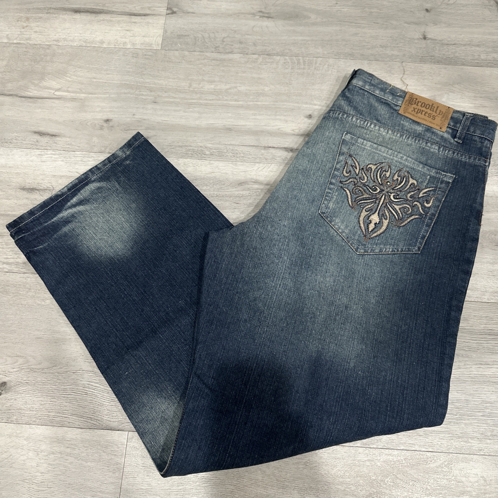 Vintage Y2K Brooklyn Express Jeans Baggy South Pole style  Skater  Size 42x34 