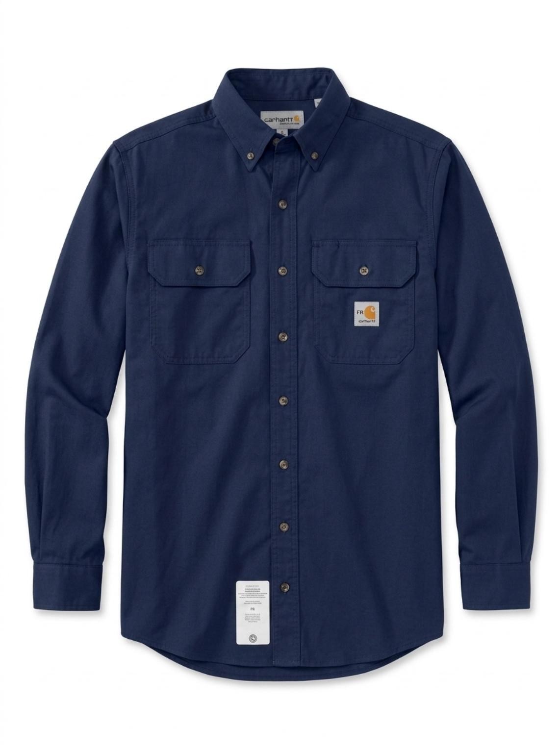 Carhartt Long Sleeve FR Fire Resistant Shirt blue Carhartt Long Sleeve FR Fire Resistant Shirt blue
