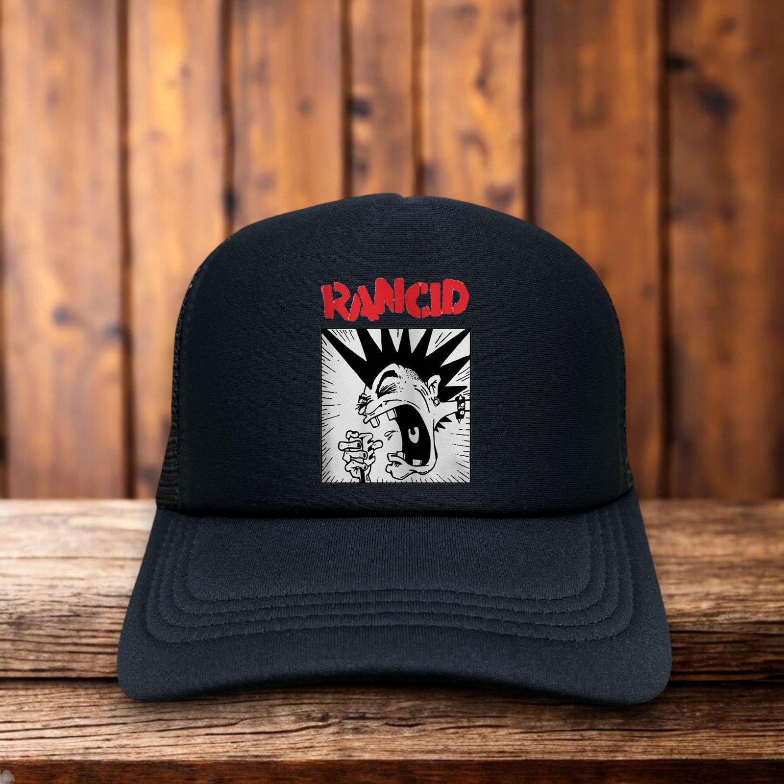 Rancid Mens Trucker Hat Black Snapback 90s Ska Punk Rock Berkeley CA Cap Rancid Mens Trucker Hat Black Snapback 90s Ska Punk Rock Berkeley CA Cap