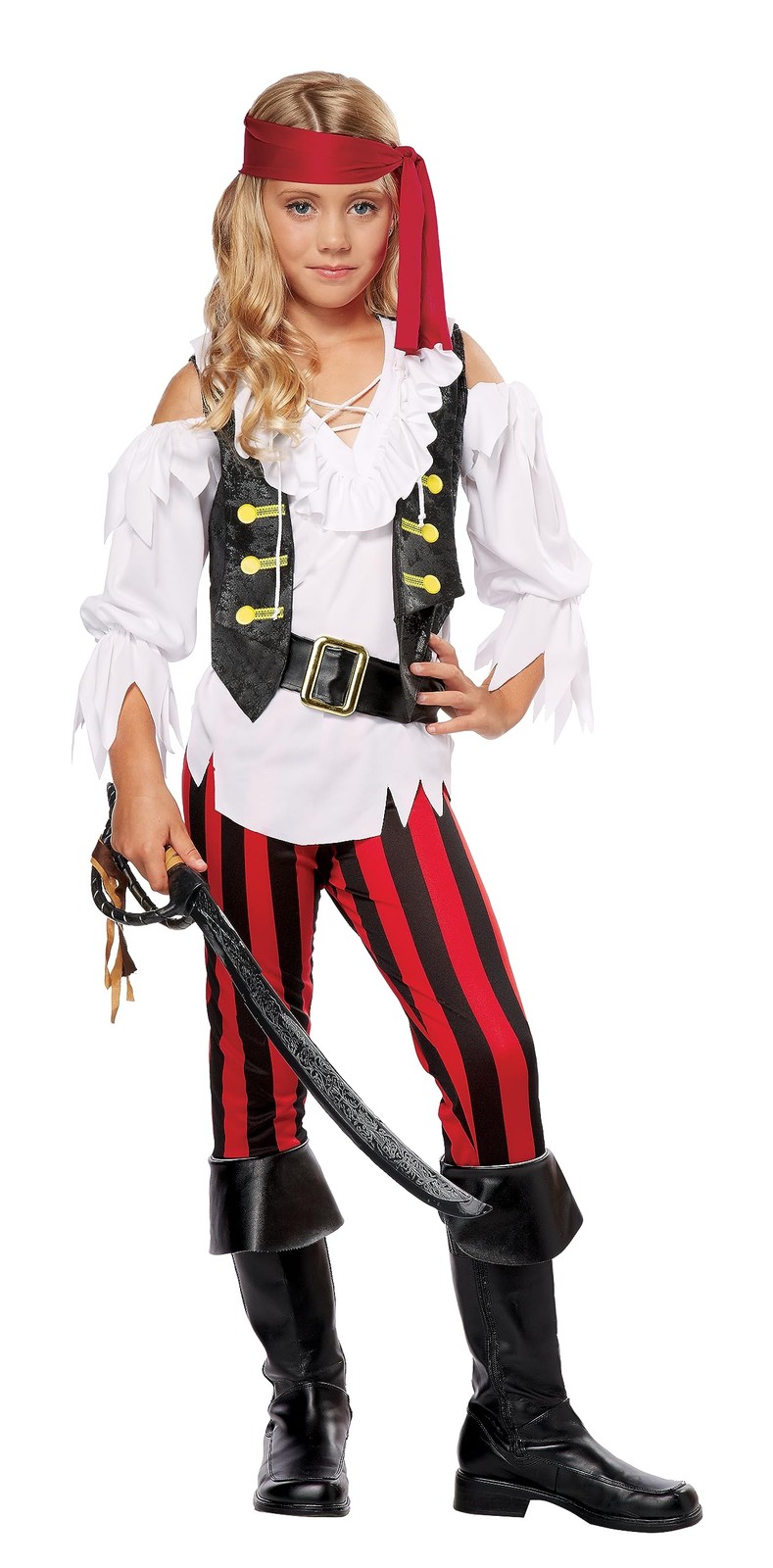 California Costumes Girl\'s Posh Pirate Costume Large (10-12) Wrinkle Resistant California Costumes Girl\'s Posh Pirate Costume Large (10-12) Wrinkle Resistant