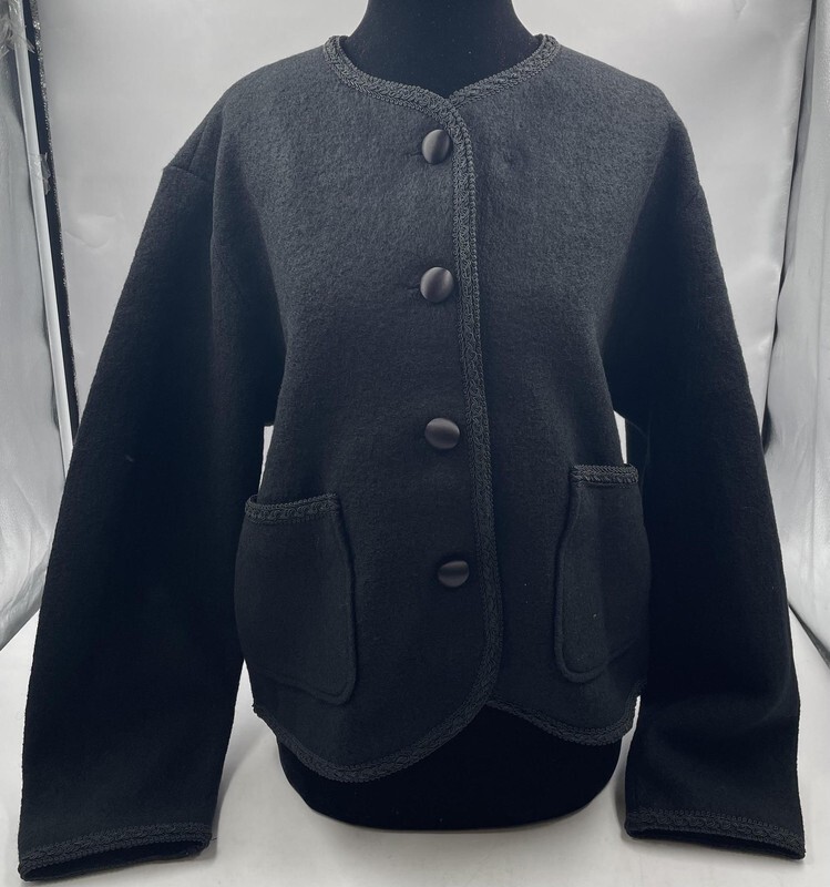 CIAO LUCIA SIMONA COAT 80016019BLK LONG SLEEVE BUTTON FRONT BLACK COAT SIZE S CIAO LUCIA SIMONA COAT 80016019BLK LONG SLEEVE BUTTON FRONT BLACK COAT SIZE S
