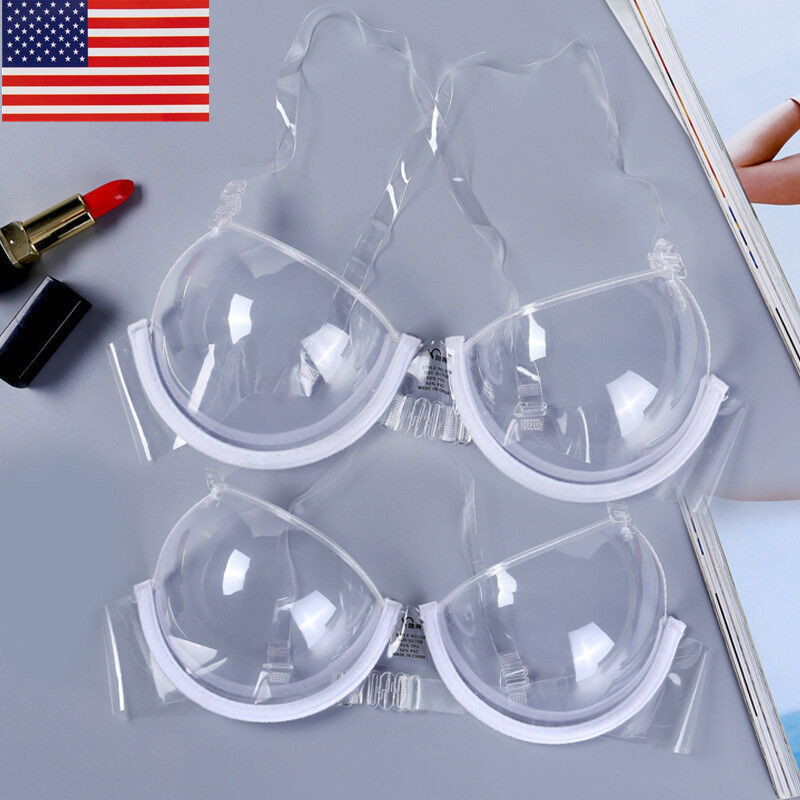 New Transparent Clear Push Up Bra Strap Invisible Bras Women Underwire 3/4 Cup