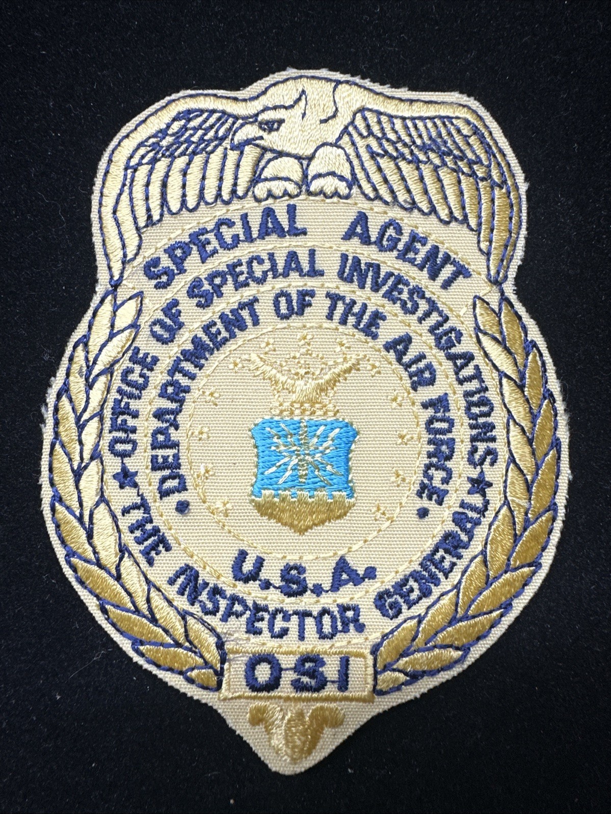 Vtg Obsolete 80’s Air Force Special Agent Patch Inspector General Investigations Vtg Obsolete 80’s Air Force Special Agent Patch Inspector General Investigations