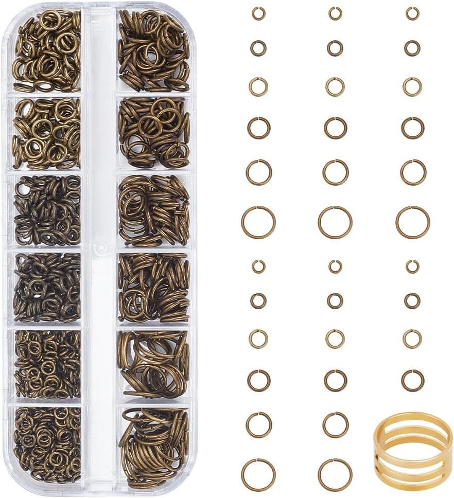 Pandahall Elite Brass Promo Beads 4-10Mm Diameter Close but Unsoldered Jump Ring
