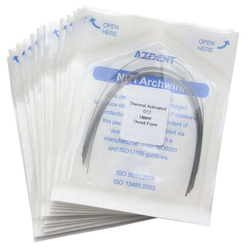 Dental Orthodontics Heat Thermal Activated Niti Arch Wire Ovoid/Nature AZDENT 