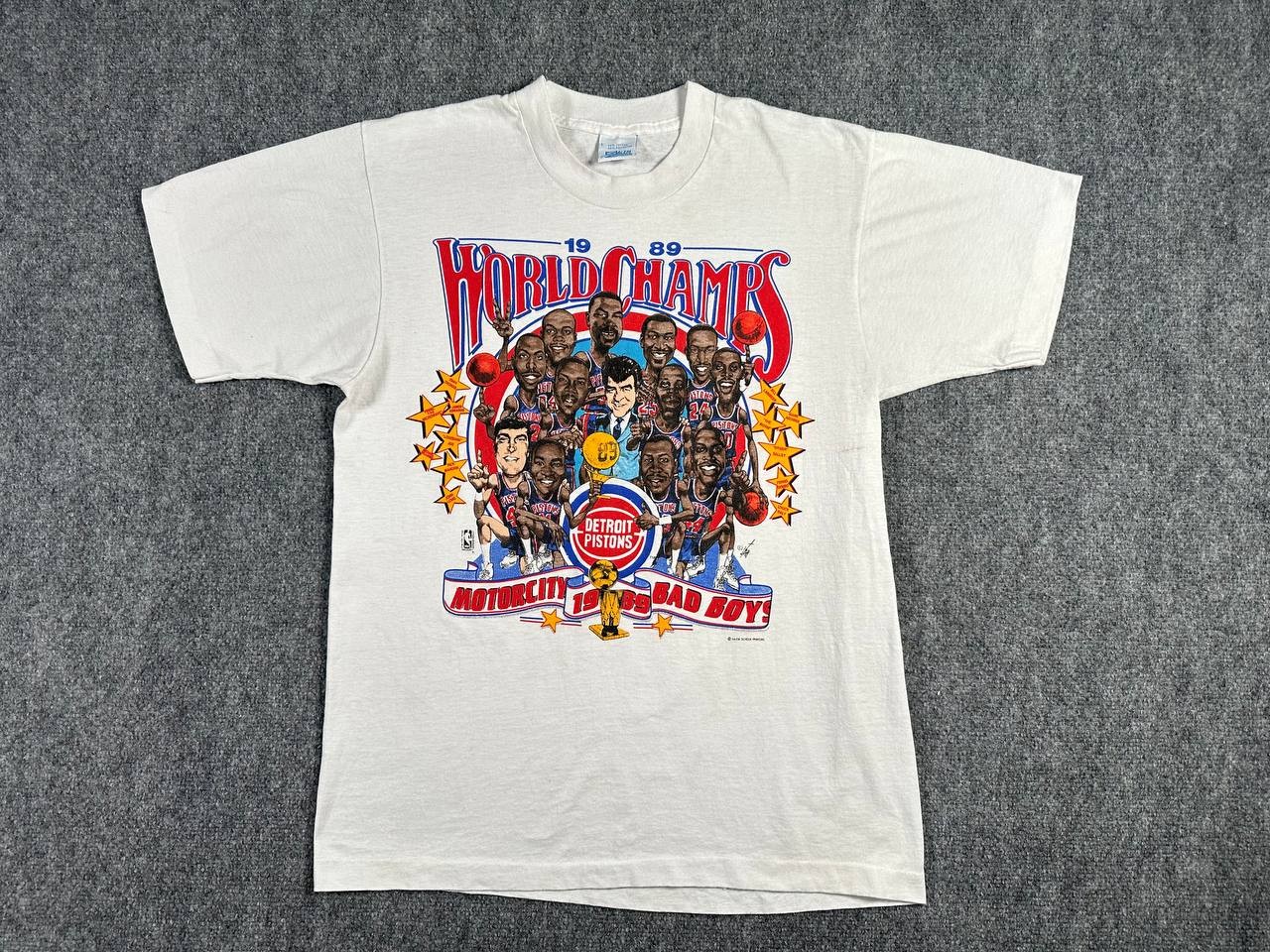 Vintage 1989 Salem Sportswear Detroit Pistons World Champs T-Shirt Size L Vintage 1989 Salem Sportswear Detroit Pistons World Champs T-Shirt Size L