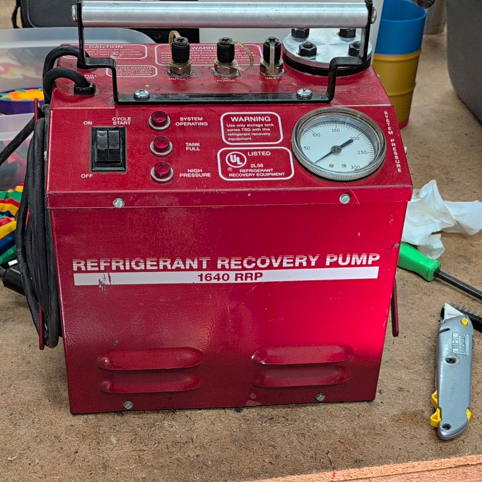 White Industries 1640 RRP Refrigerant Recovery Pump 115V for R12 R22 R500 R502 White Industries 1640 RRP Refrigerant Recovery Pump 115V for R12 R22 R500 R502