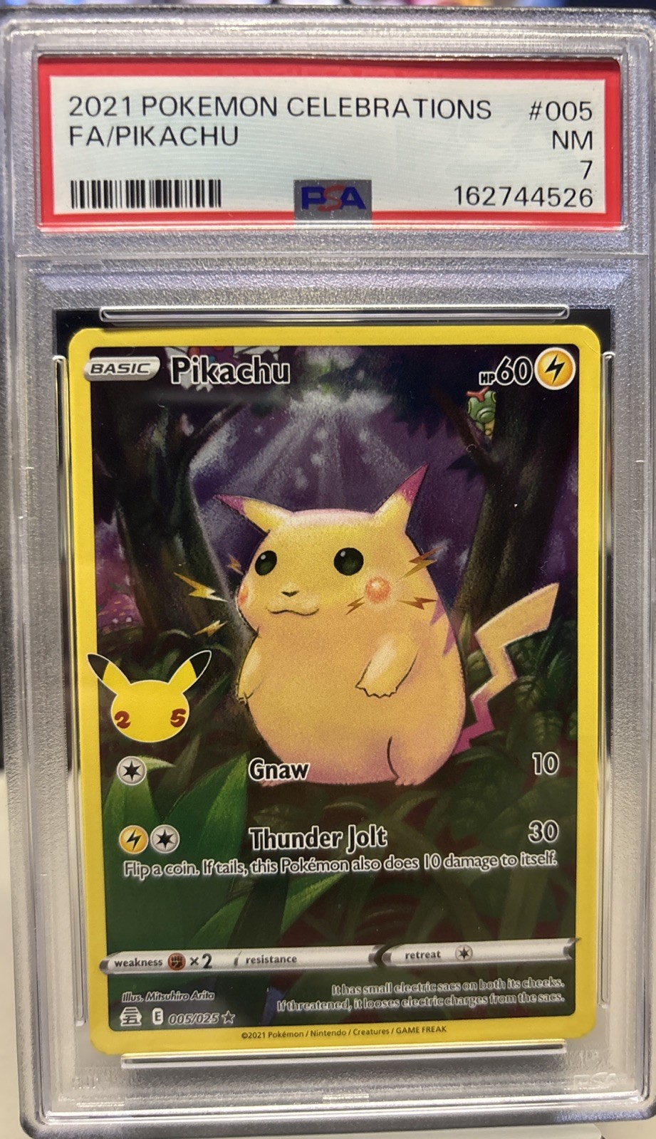 2021 Pokémon Celebrations Pikachu PSA 7