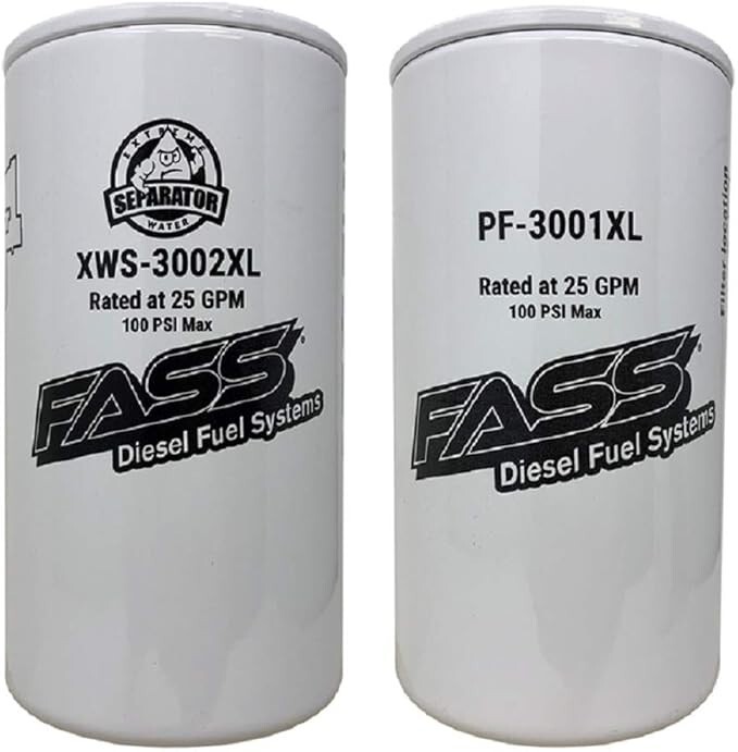 FASS Titanium Series Fuel Filter Combo Package XWS-3002XL / PF-3001XL FASS Titanium Series Fuel Filter Combo Package XWS-3002XL / PF-3001XL