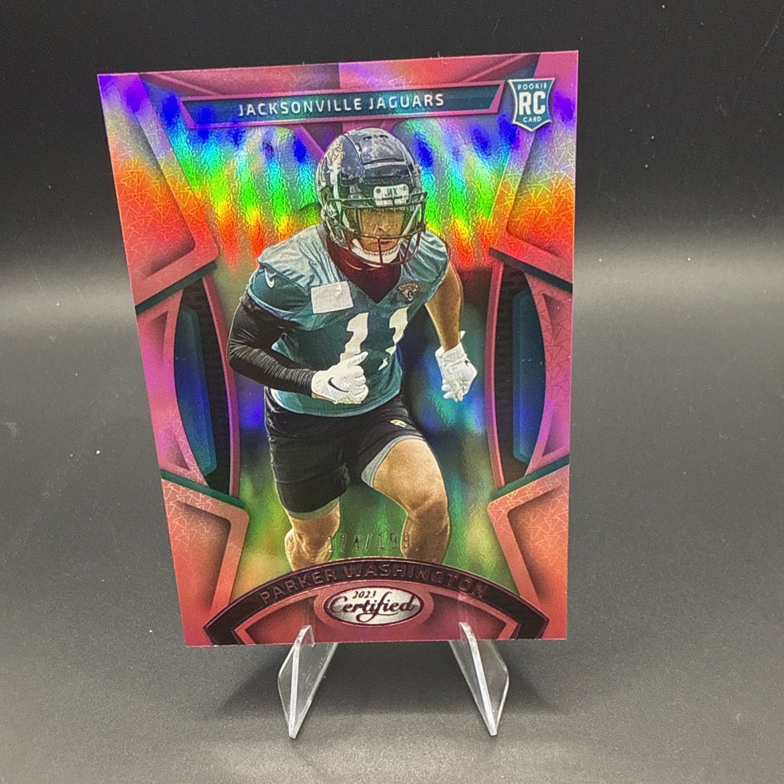 2023 Panini Certified - Rookies Parker Washington #159 Mirror Pink /199 (RC) 2023 Panini Certified - Rookies Parker Washington #159 Mirror Pink /199 (RC)