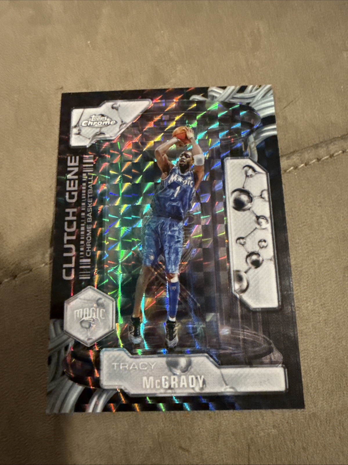 2025-26 Topps Chrome Tracy McGrady Clutch Gene Black Geometric /2 2025-26 Topps Chrome Tracy McGrady Clutch Gene Black Geometric /2