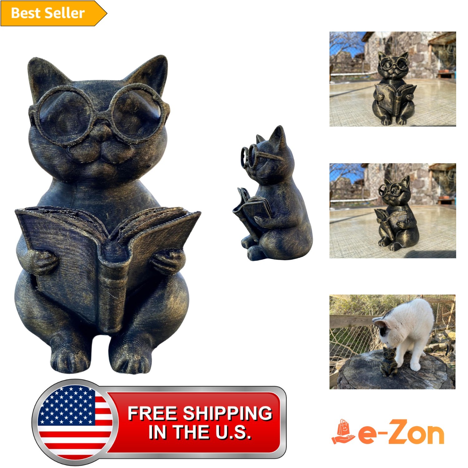 Cute Cat Reading a Book Figurine – Cozy Desk & Bookshelf Decor, Hand Painted ... Cute Cat Reading a Book Figurine – Cozy Desk & Bookshelf Decor, Hand Painted ...