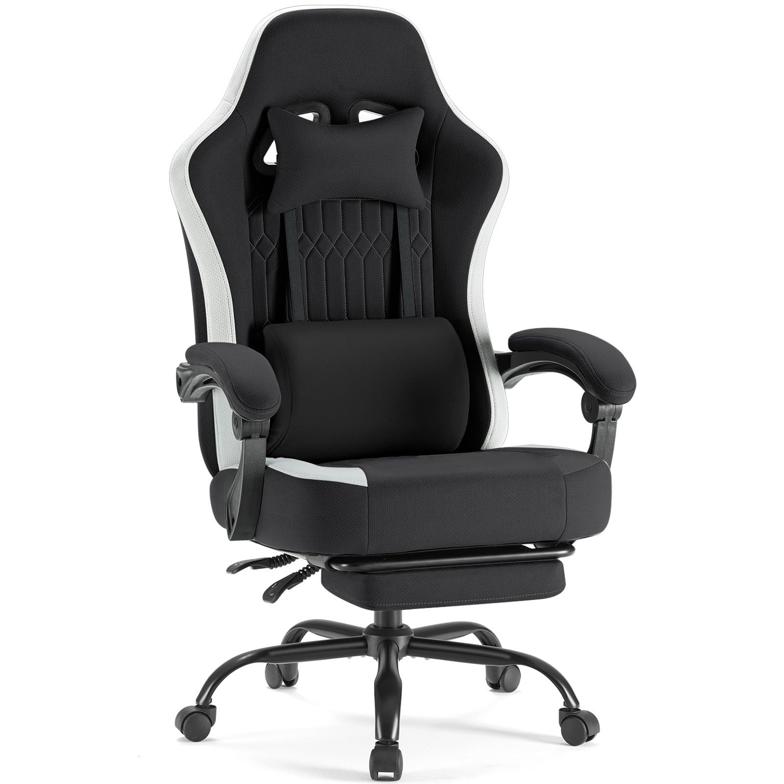 DUMOS Ergonomic Gaming Chair with Footrest, Video Game Chairs