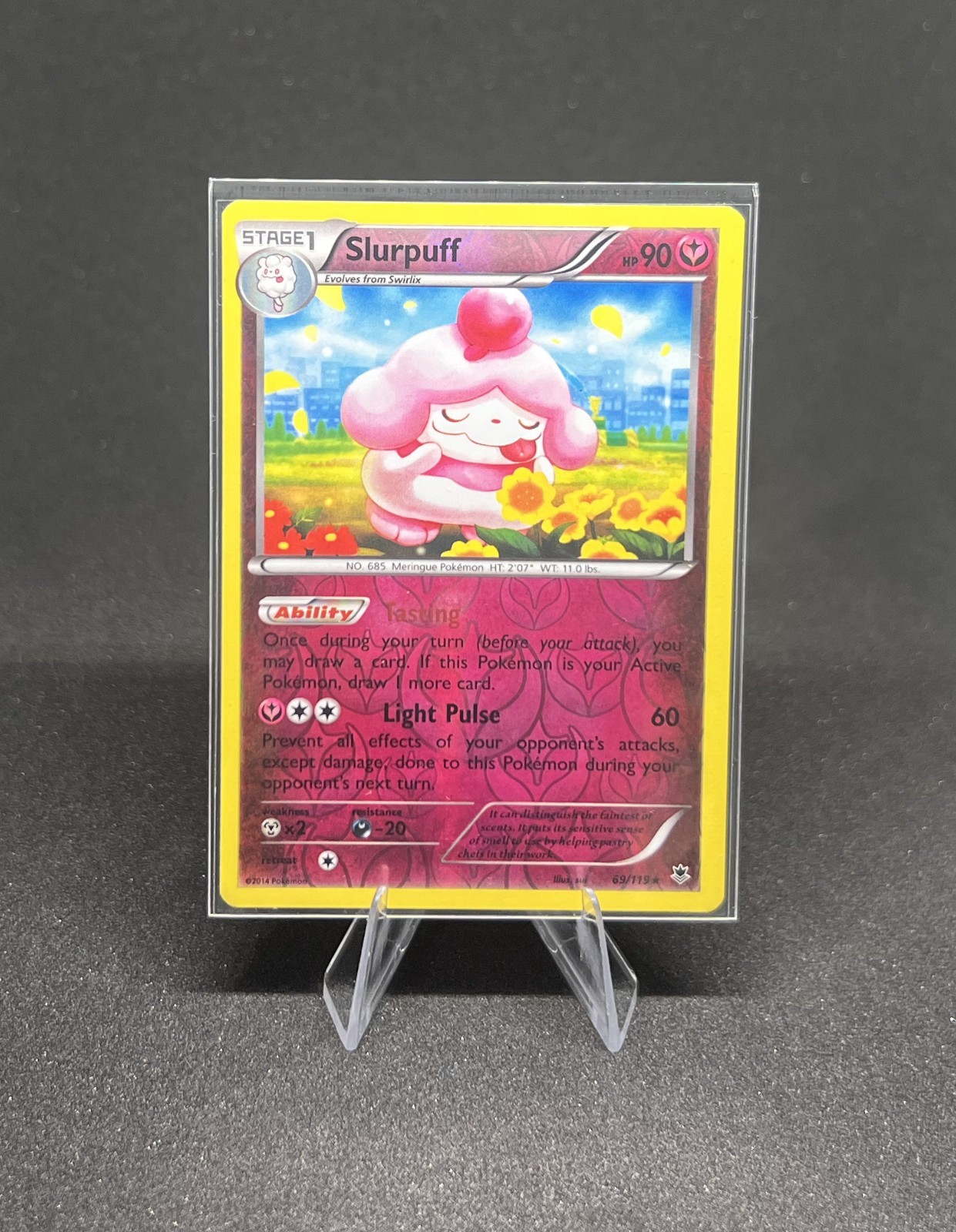 Pokémon - Slurpuff 69/119 Rare Holo Reverse Holo Phantom Forces - NM Pokémon - Slurpuff 69/119 Rare Holo Reverse Holo Phantom Forces - NM