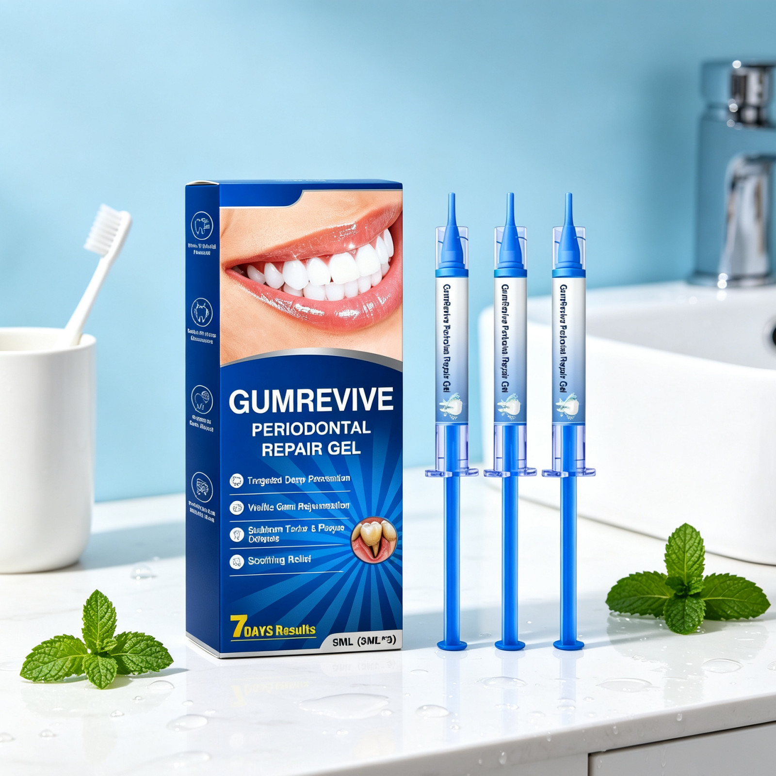 GumRevive Periodontal Repair Gel Gum Shield Soothing Gel, 3Pcs/BOX Mild Formula