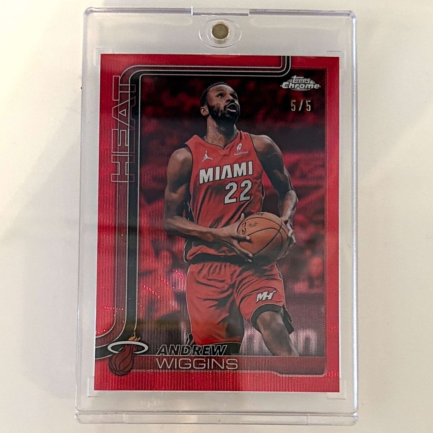 Topps Chrome 2024-25 Andrew Wiggins Miami Heat #128 Serial #5/5 Basketball