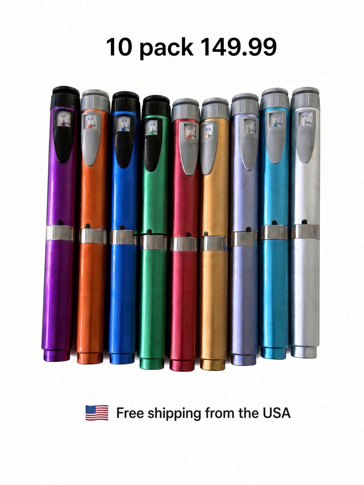 V2 Reusable Magic Pep Pens 10-Pack Multi Color Peptide Pen Set Mixed Colors V2 Reusable Magic Pep Pens 10-Pack Multi Color Peptide Pen Set Mixed Colors