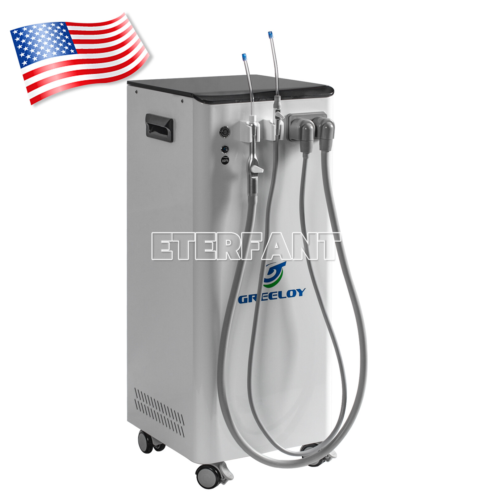 Portable 4H Mobile Dental Delivery Unit Cart Treatment/Suction Unit System