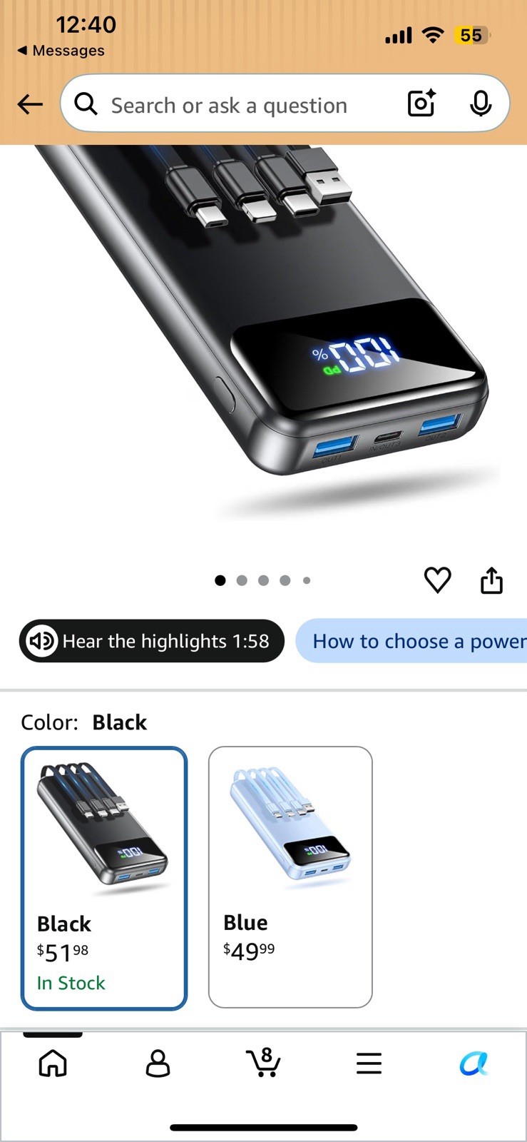 OBO. OHOVIV Portable Charger Power Bank 50000mAh 22.5W Fast-Charge