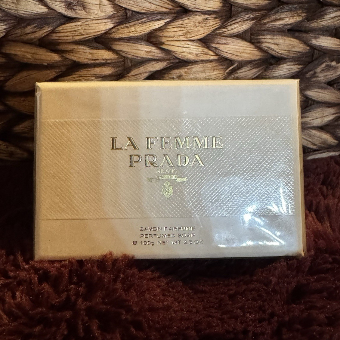 PRADA La Femme Prada Perfumed Body Soap Bar Regular Size 3.5 oz PRADA La Femme Prada Perfumed Body Soap Bar Regular Size 3.5 oz