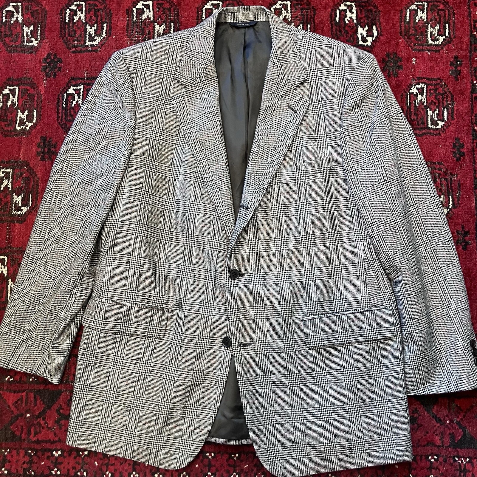 Brooks Brothers 42R Loro Piana Wool Glen Plaid 3/2 Roll Sack Sport Coat Italy Brooks Brothers 42R Loro Piana Wool Glen Plaid 3/2 Roll Sack Sport Coat Italy
