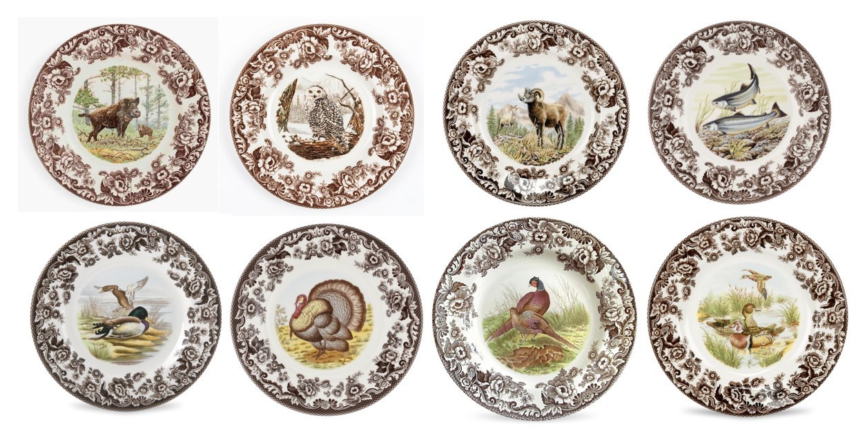 Spode woodland set of EIGHT Ascot bowls- 8 designs INC OWL ----3742---- Spode woodland set of EIGHT Ascot bowls- 8 designs INC OWL ----3742----