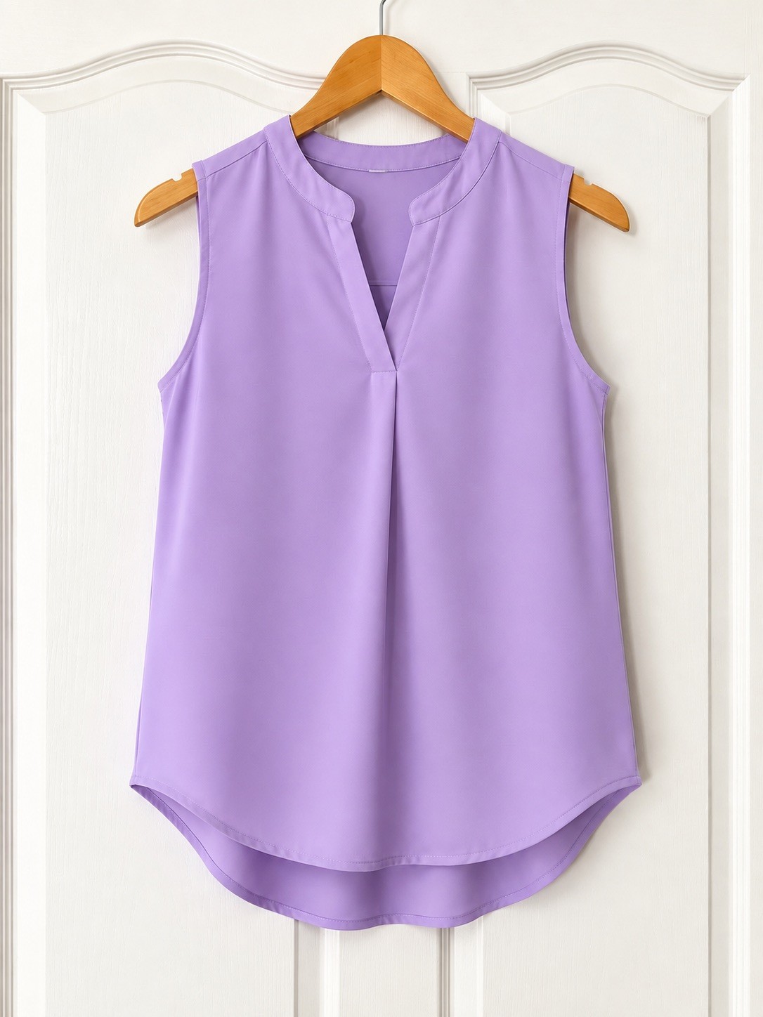 Lavender Sleeveless Tunic Blouse Women’s Large 
