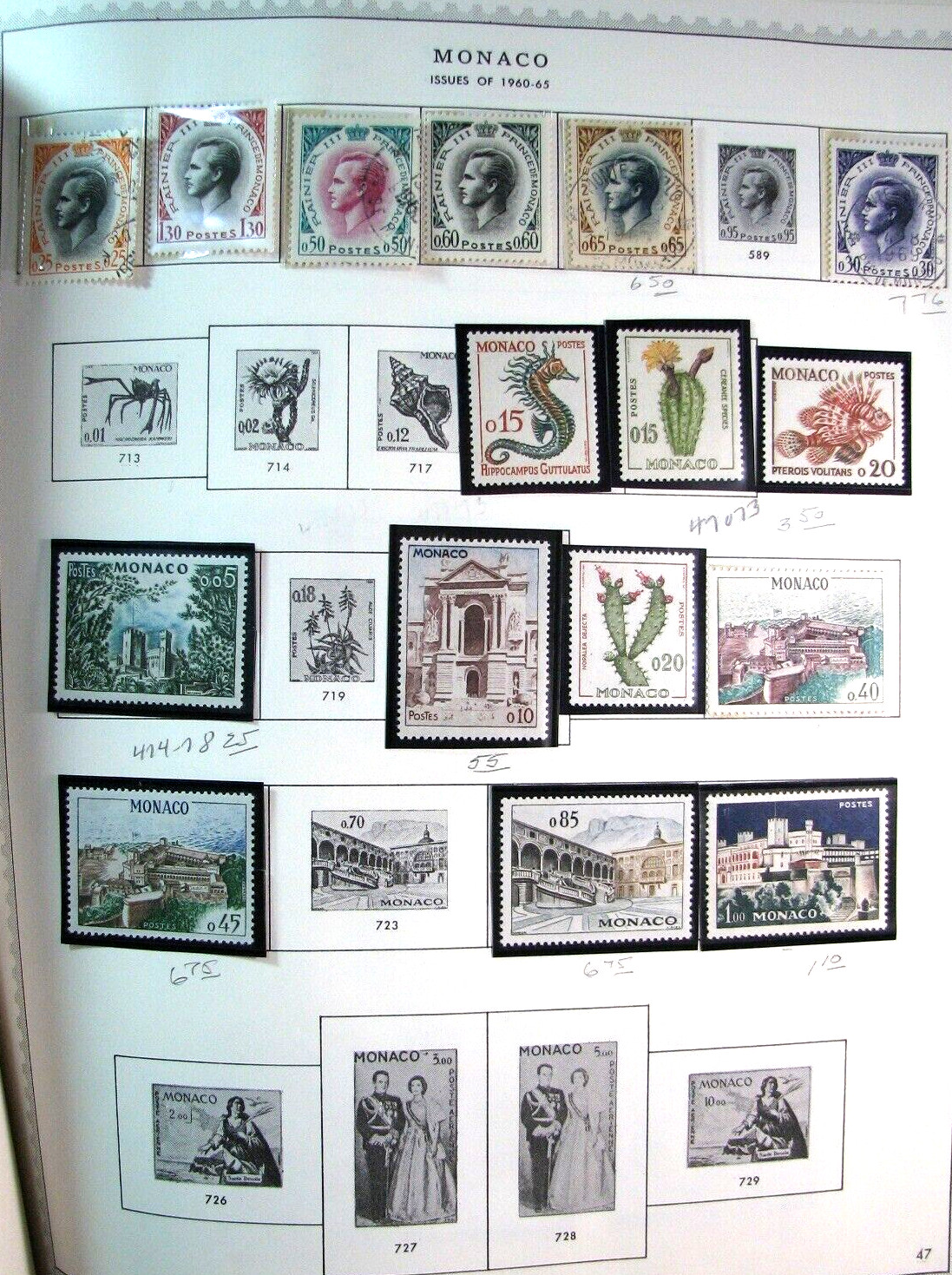Monaco Stamp Scott# 462-465 Used,470,476,477 and etc. Mint in Mount 1960 L643 Monaco Stamp Scott# 462-465 Used,470,476,477 and etc. Mint in Mount 1960 L643