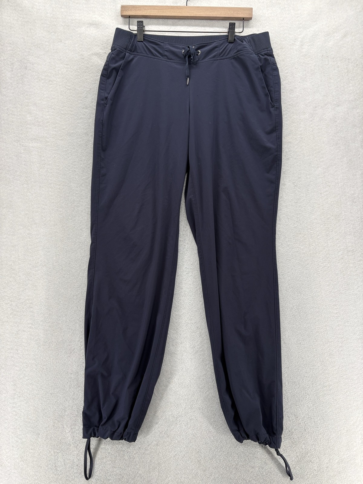 Athleta Midtown Lined Trouser Pants Womens 12 Blue Stretch Jogger Casual Travel