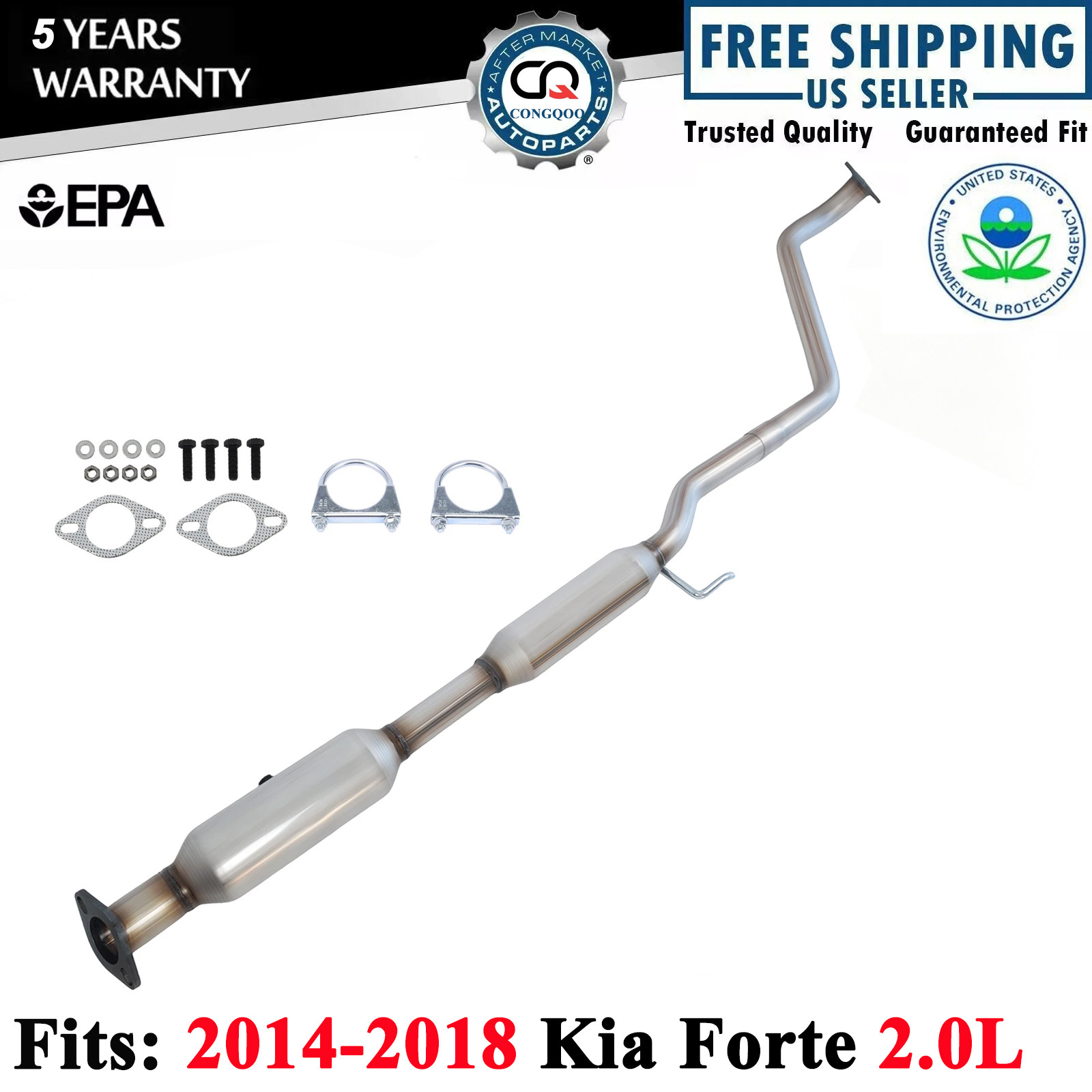 For Kia Forte 2014-2018 2.0L Center Catalytic Converter Direct fit ULEV