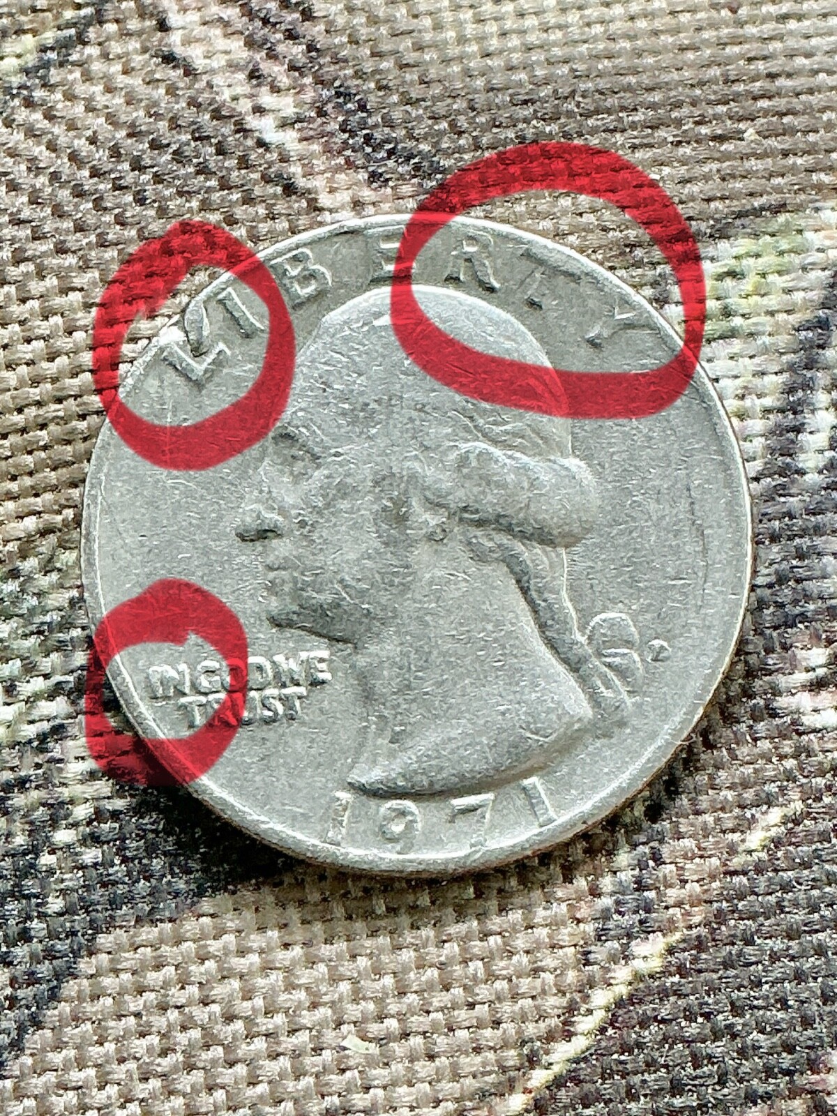 1971 D Washington Quarter error edging Collar and other errors RARE 1971 D Washington Quarter error edging Collar and other errors RARE