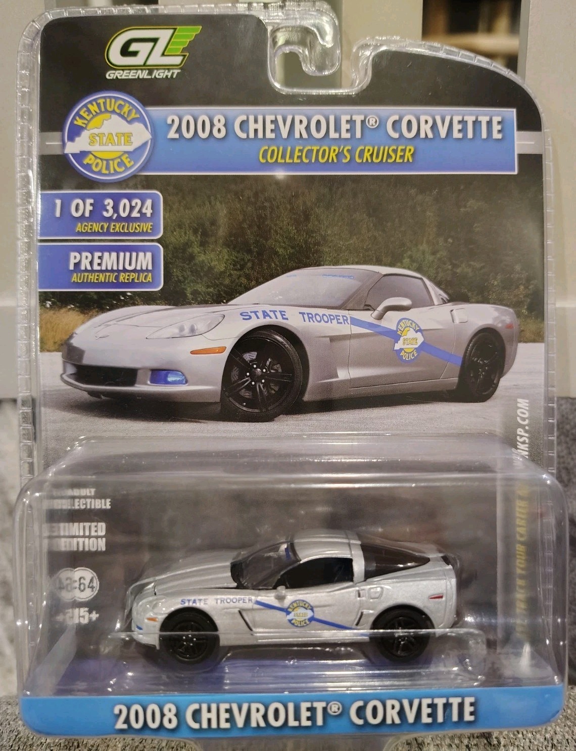 GreenLight 2008 Corvette Kentucky State Police KSP Agency Exclusive 1/64 MOC GreenLight 2008 Corvette Kentucky State Police KSP Agency Exclusive 1/64 MOC