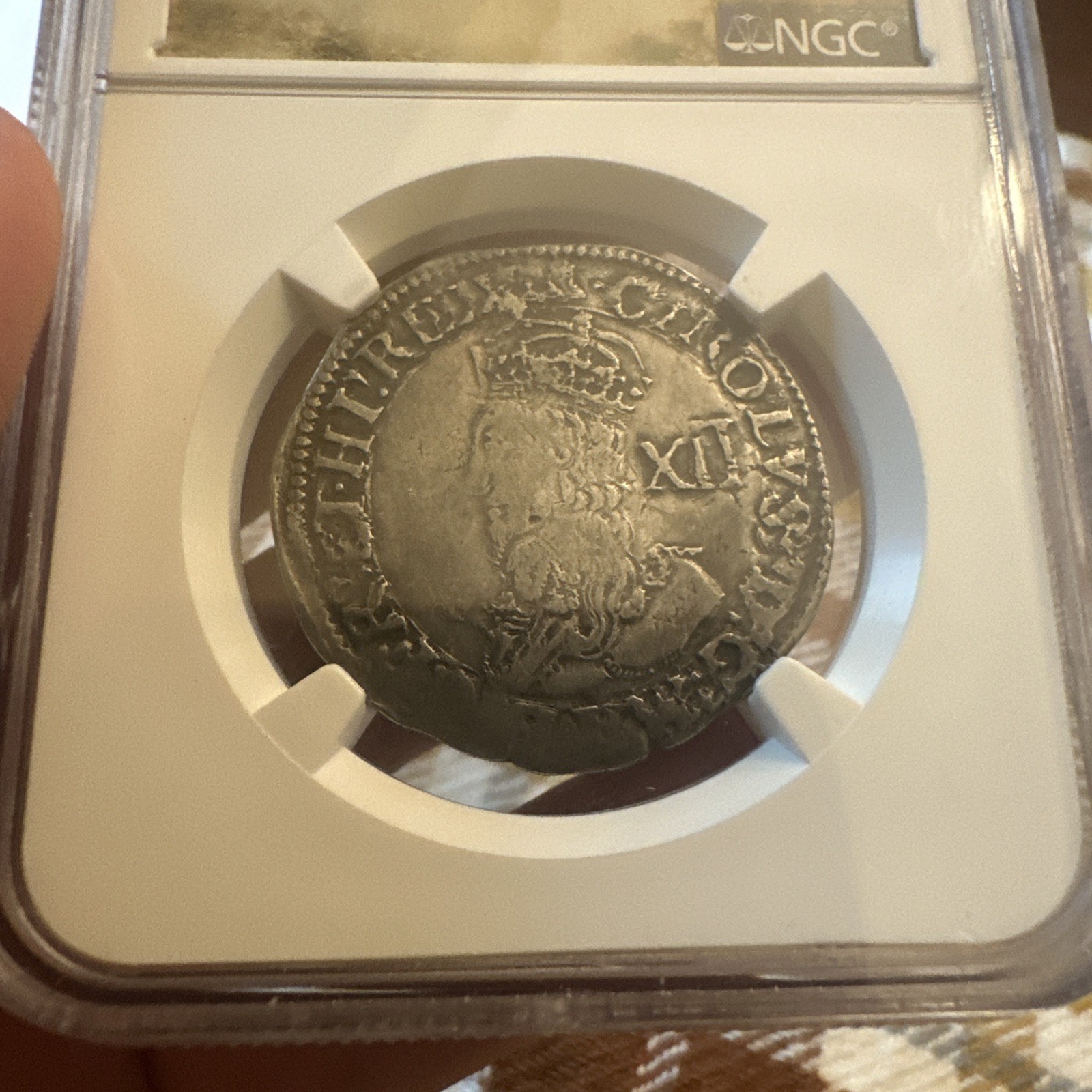 ENGLAND. Charles I, 1625-1642. Hammered Silver Shilling, S-2791, NGC VF30 ENGLAND. Charles I, 1625-1642. Hammered Silver Shilling, S-2791, NGC VF30