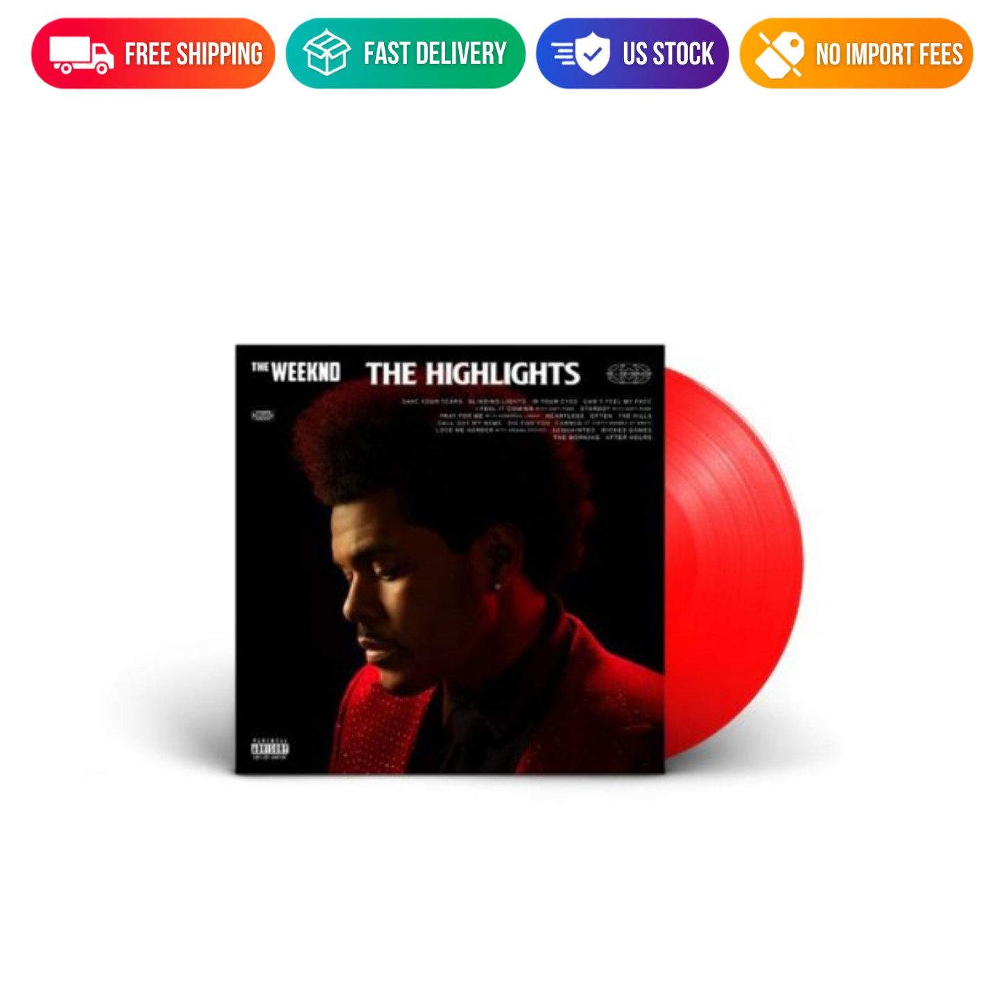 The Weeknd - The Highlights 2-LP Red Sparkle Vinyl Record