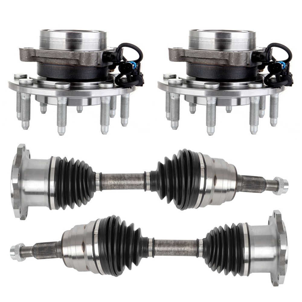 2x CV Axle + 2x Wheel Hub Bearing Front 4WD For Chevy Silverado 2500HD 2001-2006 2x CV Axle + 2x Wheel Hub Bearing Front 4WD For Chevy Silverado 2500HD 2001-2006