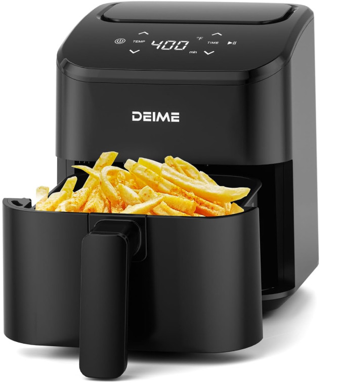 Freidora de Aire Digital 3QT Compacta con Recalentar, Hornear y Cesta Fácil Limp