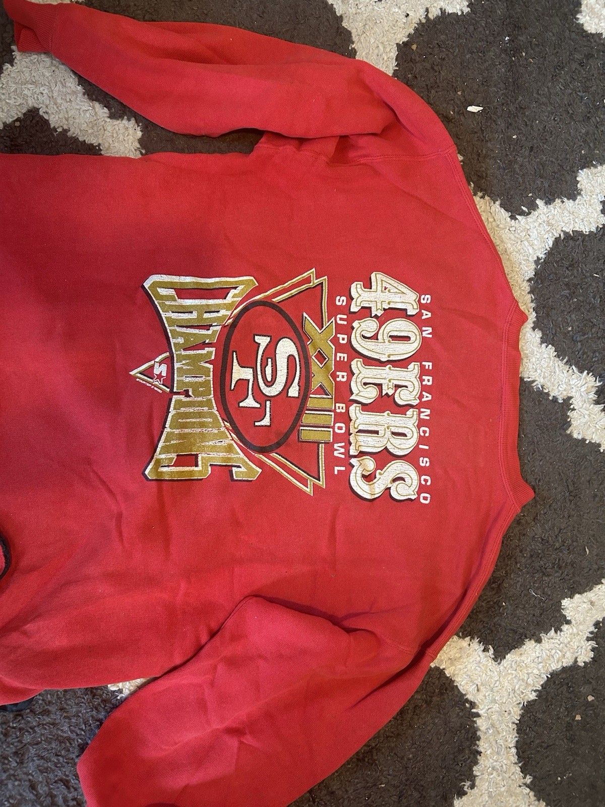 Vintage San Francisco 49ers Super Bowl Starter Sweater Size L Made In USA Dimond Vintage San Francisco 49ers Super Bowl Starter Sweater Size L Made In USA Dimond