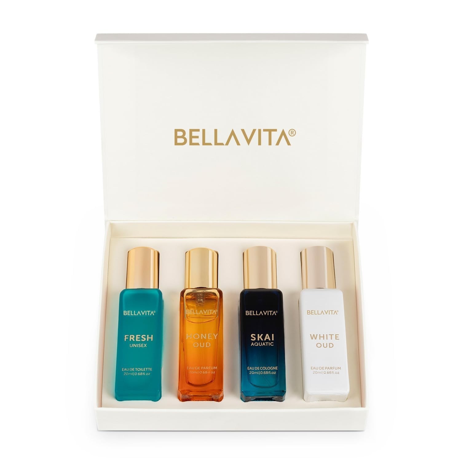 Luxury Unisex Perfume Gift Set with Honey & White Oud, Skai, & Fresh | 80ml Luxury Unisex Perfume Gift Set with Honey & White Oud, Skai, & Fresh | 80ml