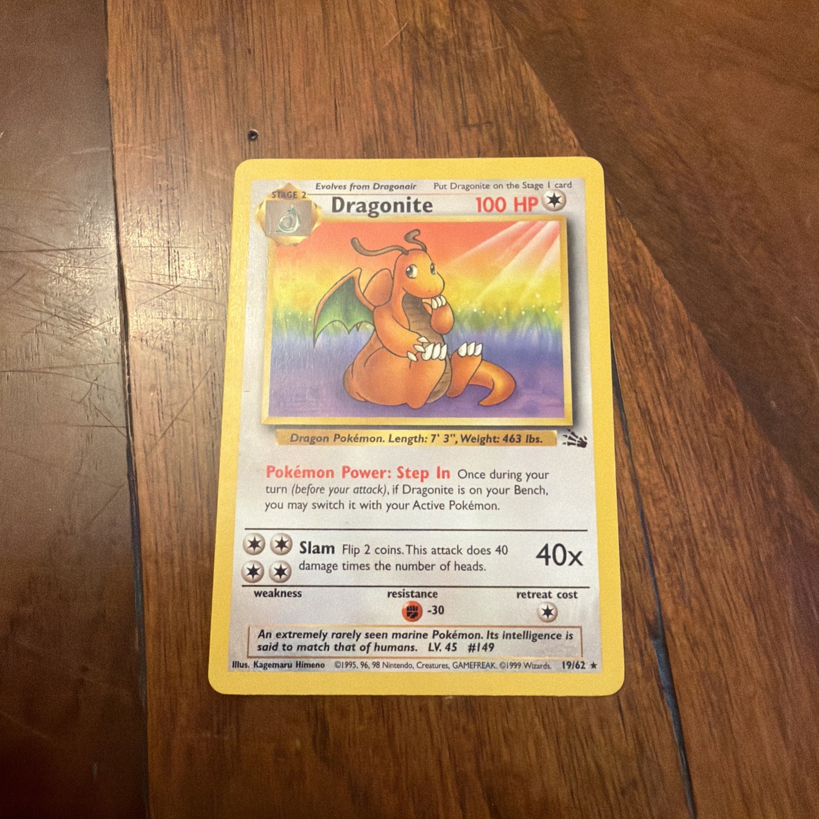 Pokémon TCG Dragonite 1st Edition #19 Pokémon TCG Dragonite 1st Edition #19