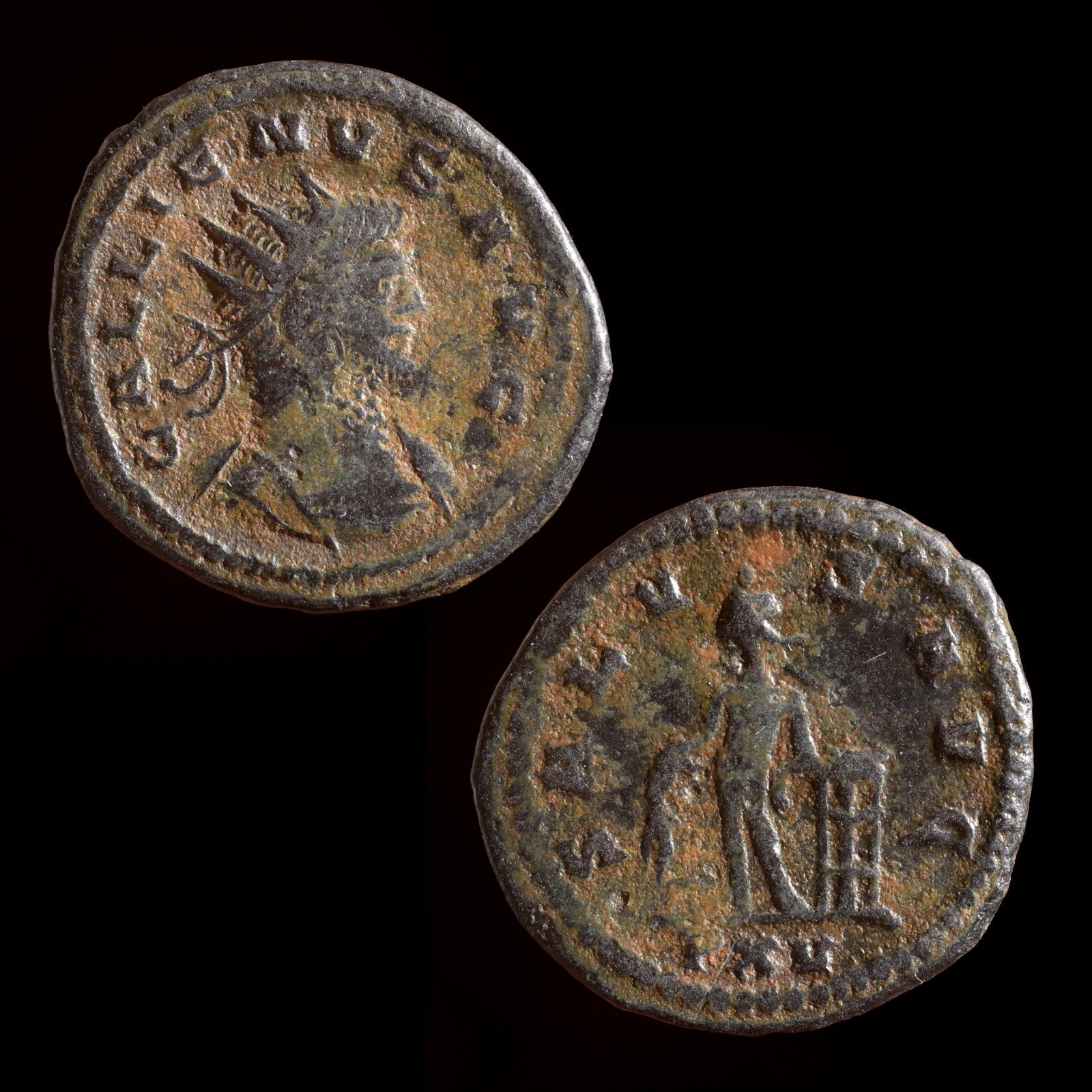Gallienus AR Antoninianus 260-268 AD Rome Salus Ancient Roman Silver Coin