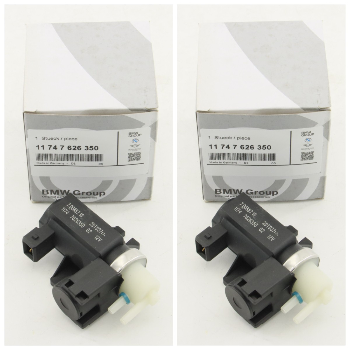 2X Turbo Boost Solenoid Valve For BMW 335i F01 750i N54 2008-up For 11747626350