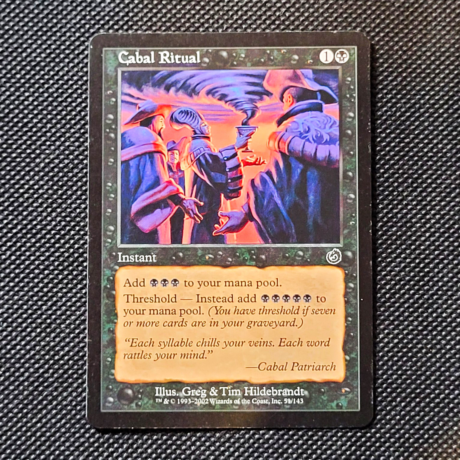 Wizards MTG Cabal Ritual Torment Regular Instant Common 51 English Black 2002 Wizards MTG Cabal Ritual Torment Regular Instant Common 51 English Black 2002