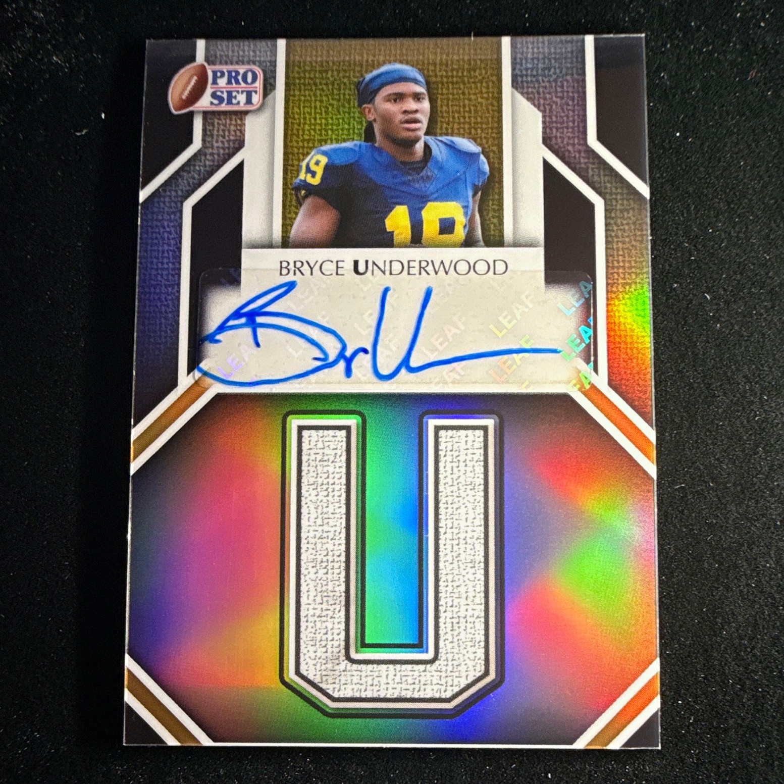 Leaf 2025 Pro Set Signature Series Bryce Underwood Auto SS-BU1 Michigan /25 Leaf 2025 Pro Set Signature Series Bryce Underwood Auto SS-BU1 Michigan /25
