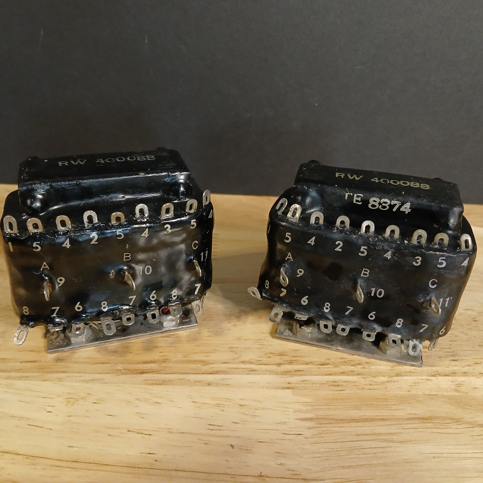 Pair 1940\'s Transformer Engineers WE TE 8374 RW 400038 Input Transformers NOS