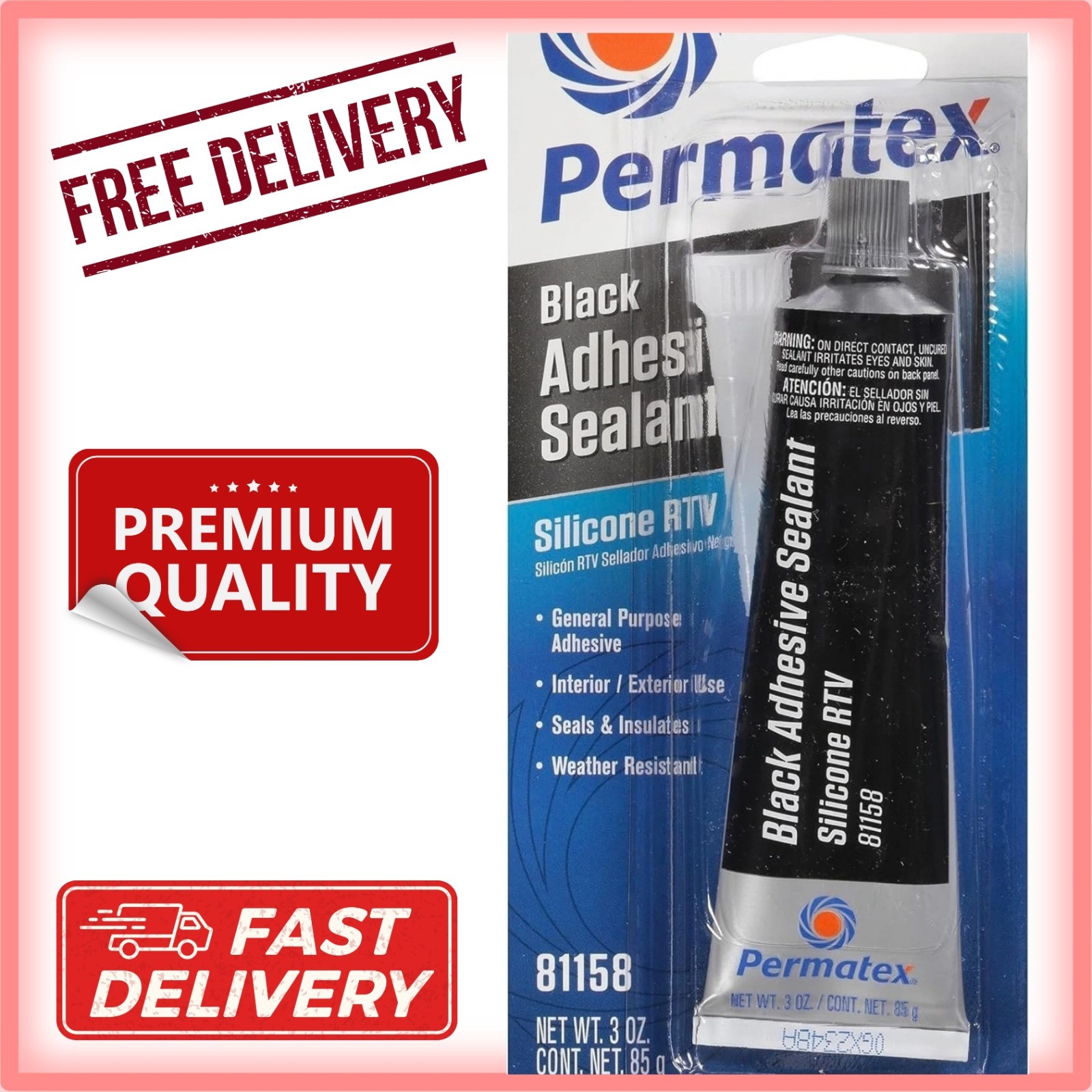 Permatex® Ultra Black® Maximum Oil Resistance RTV Silicone Gasket Maker 3 oz,NEW Permatex® Ultra Black® Maximum Oil Resistance RTV Silicone Gasket Maker 3 oz,NEW
