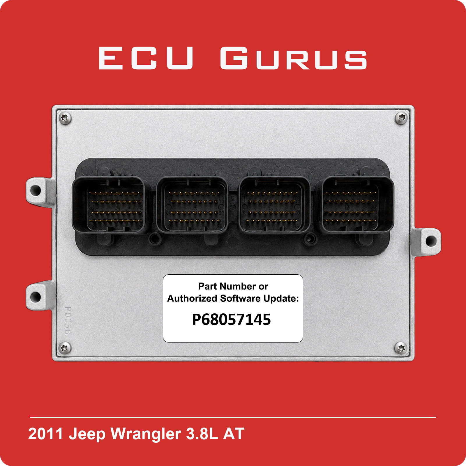 2011 Jeep Wrangler 3.8L AT Engine Computer P68057145 