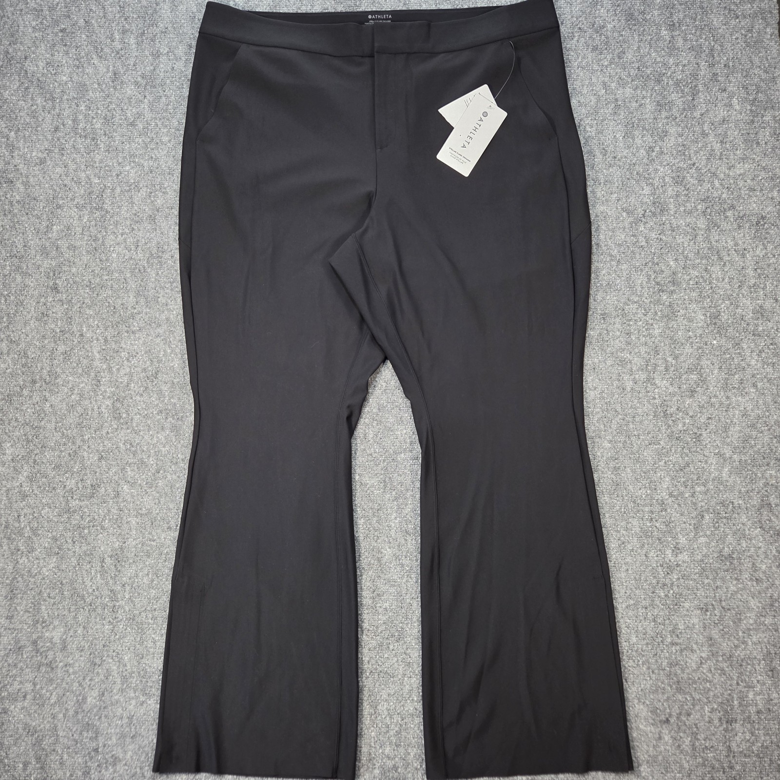 NWT Athleta Black Womens 22 Plus Stellar Flare Trouser Fitted Work Pants #486208 NWT Athleta Black Womens 22 Plus Stellar Flare Trouser Fitted Work Pants #486208