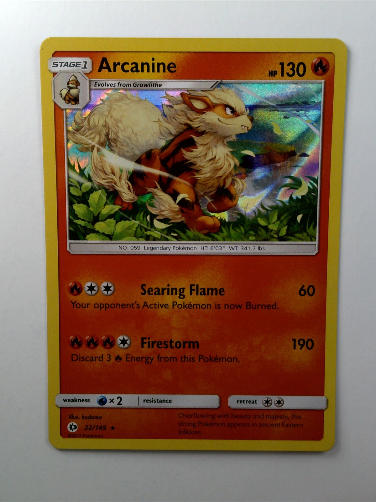 Arcanine - 22/214 - SM - Unbroken Bonds - Holo Rare - Pokemon - NM 22/214 Arcanine - 22/214 - SM - Unbroken Bonds - Holo Rare - Pokemon - NM 22/214